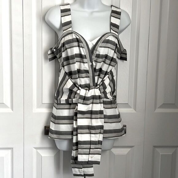 Derek Lam 10 Crosby Striped SleevelessTop Size 2 (small, see measurements) NWOT - Picture 1 of 16